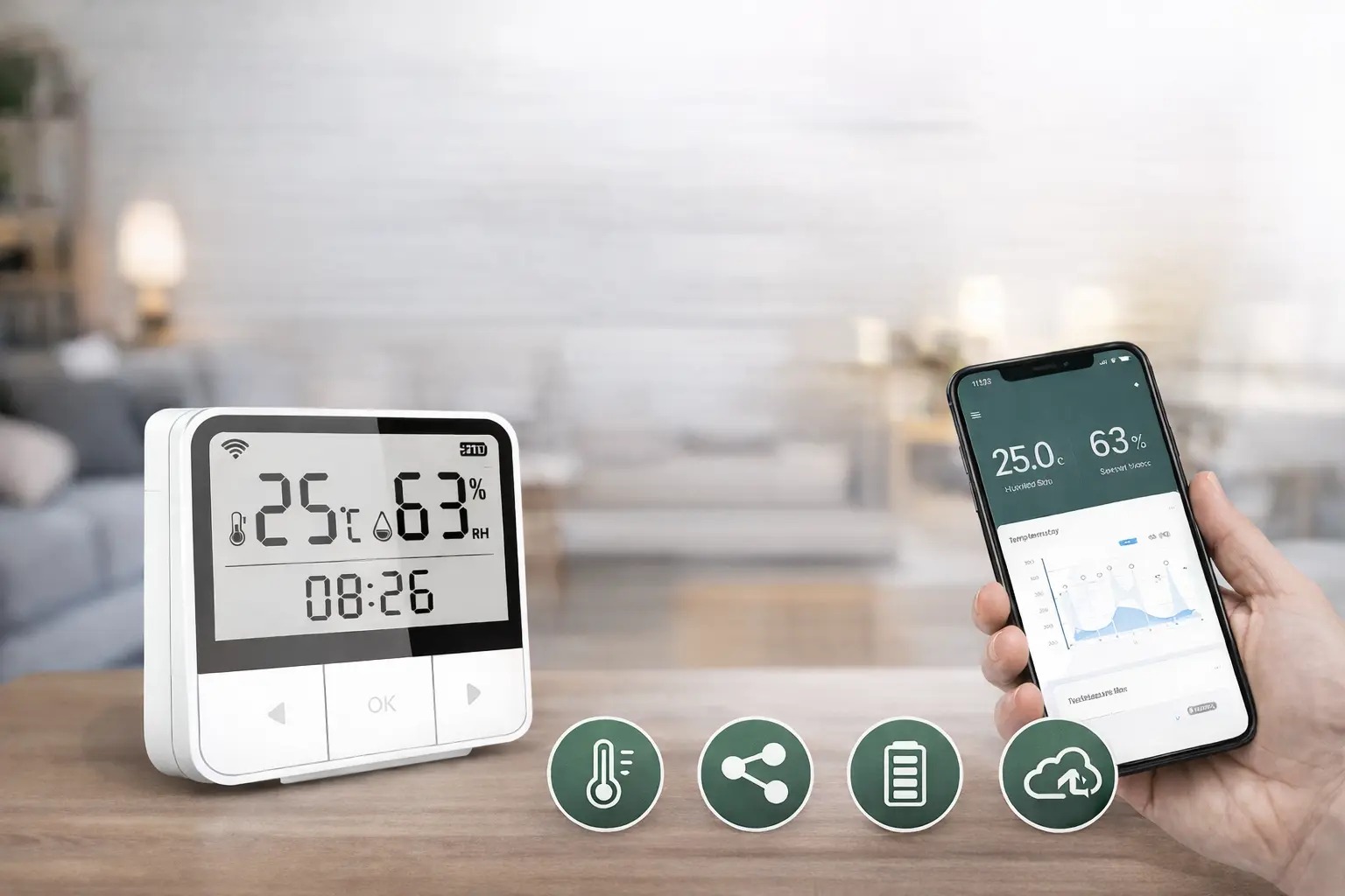 WiFi Sıcaklık ve Nem Sensörü - Senzor temperature i vlage